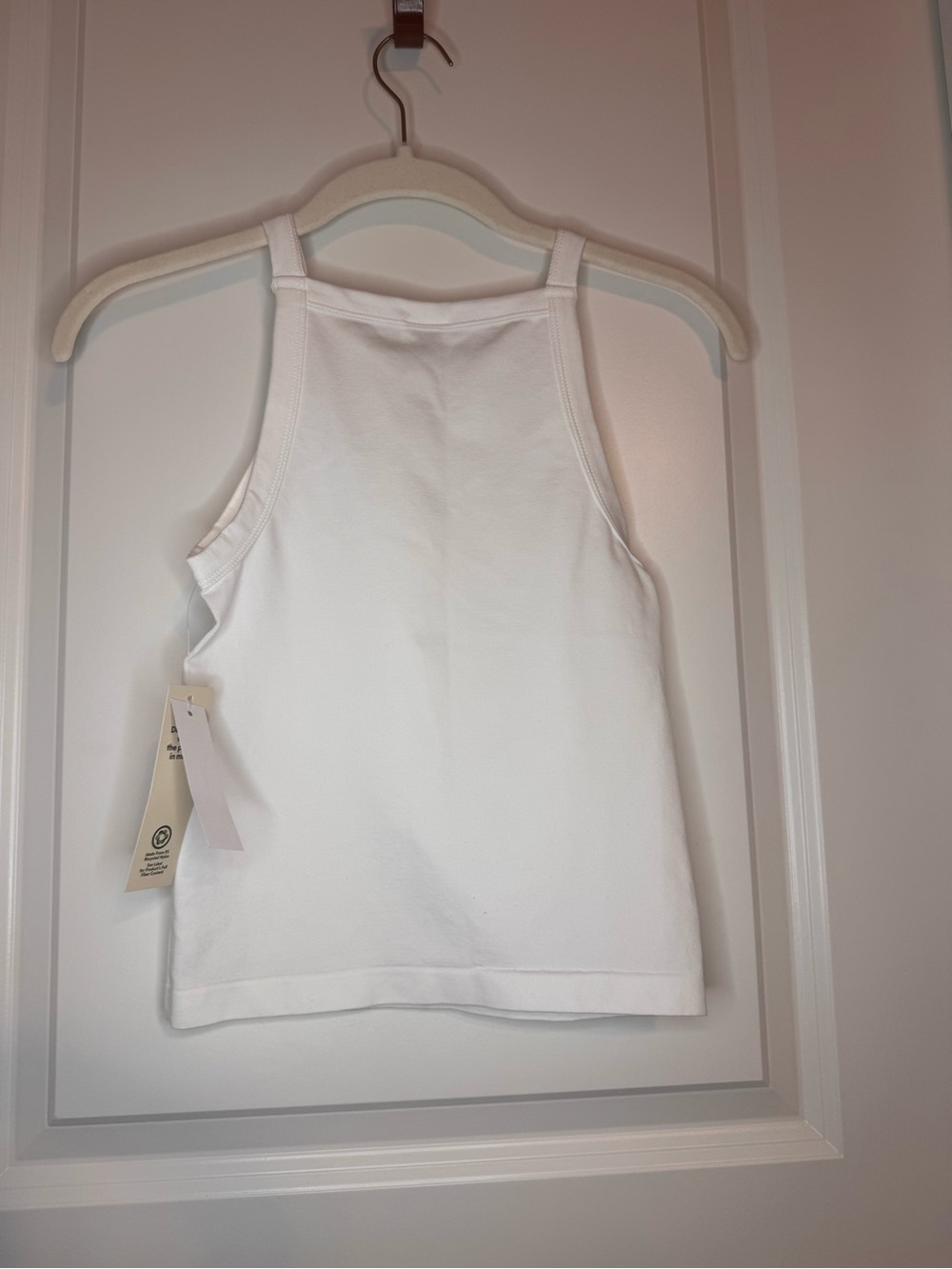 No Boundaries White Ribbed Racerback Tank - Picture 3 of 3